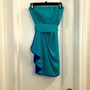 Teal and blue staples mini dress size 2